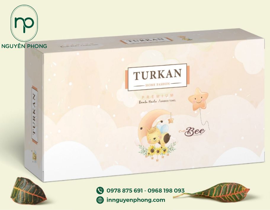 Mẫu hộp giấy đựng khăn tắm cho em bé